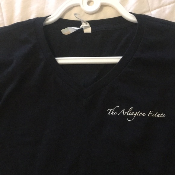 V-Neck Short Sleeve T-Shirt Black - Picture 3 of 9